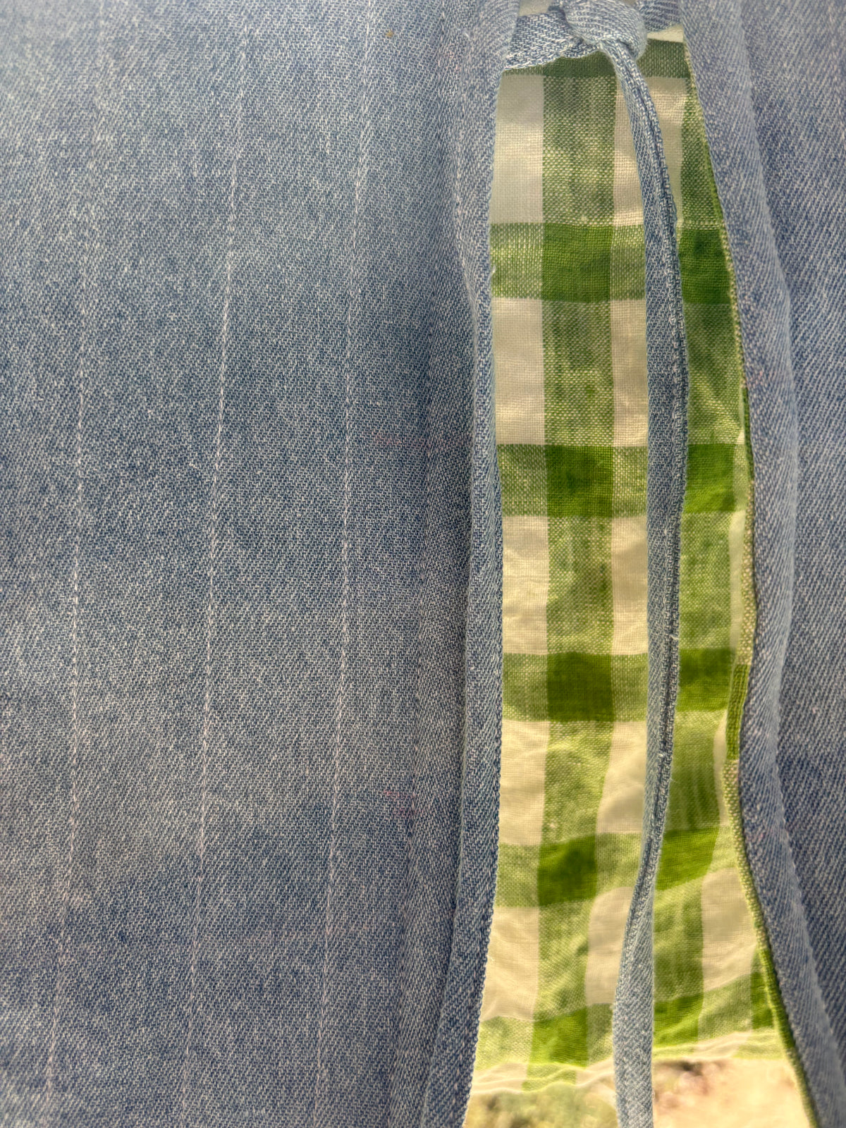 Quilted Denum & Gingham Vest